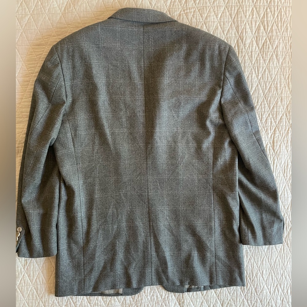 PAL ZILERI Made in Italy Subtle Check Wool & Cashmere Sport Coat Size 46 L - Picture 9 of 9
